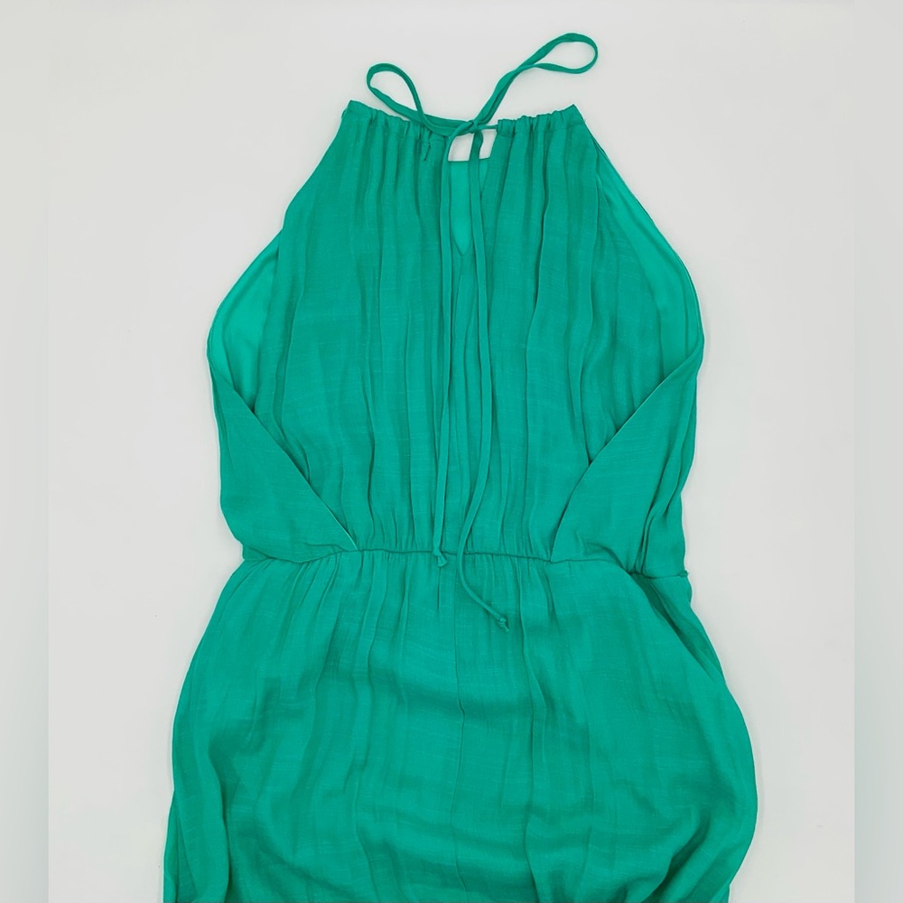 Row A Nordstrom Halter Maxi Column Dress Seafoam Green Slub Texture Small - Picture 4 of 7
